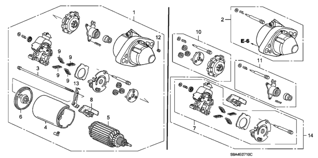 2005 Honda CR-V Gear Cover Set Diagram for 31201-PND-A04