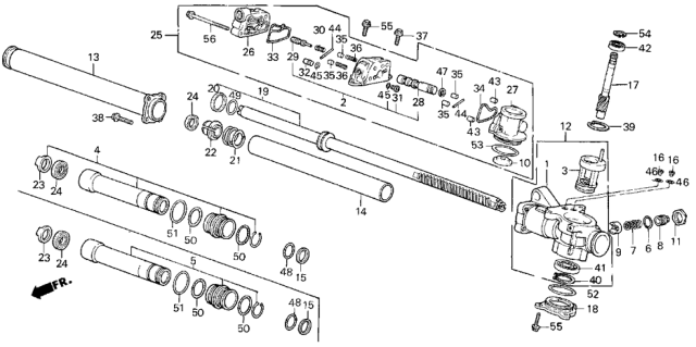 1985 Honda Civic Frame Unit, Valve (LH) Diagram for 53640-SB3-772