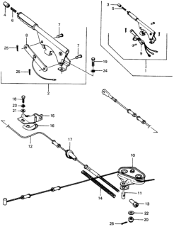 1975 Honda Civic Guide, Cable Diagram for 47542-634-000