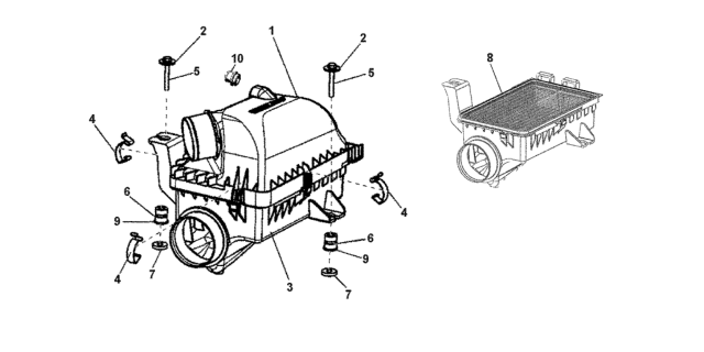 2013 Honda CR-Z Large Dim Washer, Airbox Diagram for 90415-FC4-B00