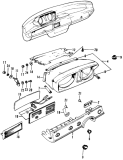 1975 Honda Civic Instrument Panel Diagram
