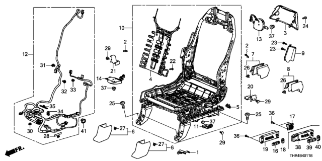 2019 Honda Odyssey Switch Assembly, Driver Side Lumbar Support (Shadow Beige) Diagram for 81652-THR-A21ZA