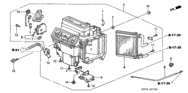 2006 Honda Pilot Heater Unit Diagram for 79100-S3V-A41