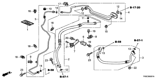 2014 Honda Civic A/C Air Conditioner (Hoses/Pipes) (2.4L) Diagram