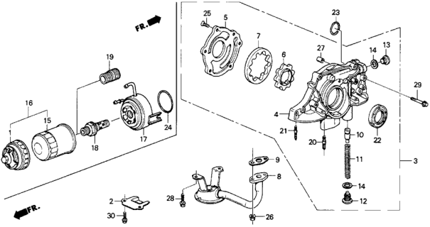 1991 Honda CRX Rotor, Pump (Inner) (Yamada) Diagram for 15131-PM3-004