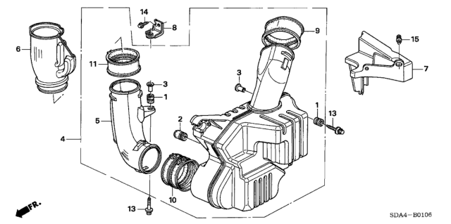 2005 Honda Accord Stay, In. Tube Diagram for 17247-RCA-A00