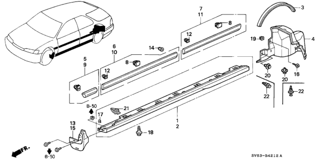 1997 Honda Accord Protector Diagram