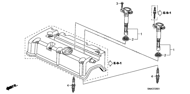 2010 Honda Civic Plug Hole Coil - Plug (2.0L) Diagram