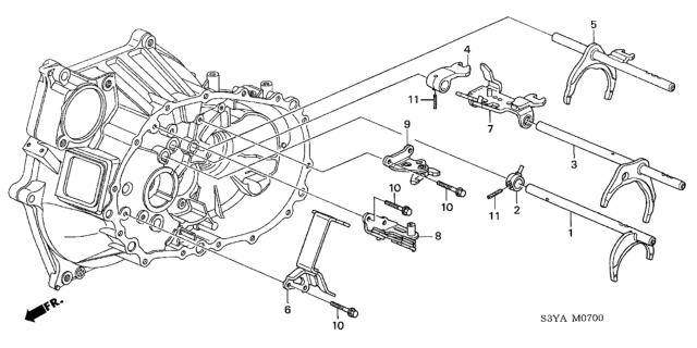 2004 Honda Insight Holder, Mainshaft Brake Systemcam Diagram for 24250-PHR-000