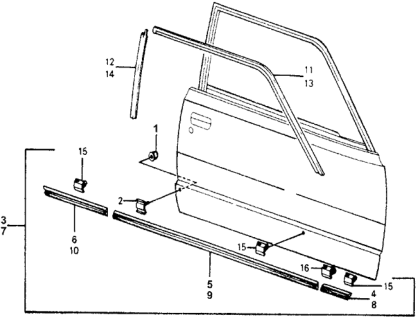 1976 Honda Accord Side Protector Diagram