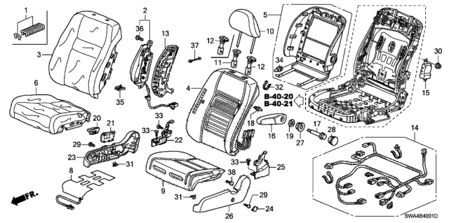 2011 Honda CR-V Knob, R. FR. Seat Reclining *NH598L* (ATLAS GRAY) Diagram for 81231-SNA-A01ZA
