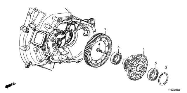 2013 Honda Civic MT Differential (1.8L) Diagram