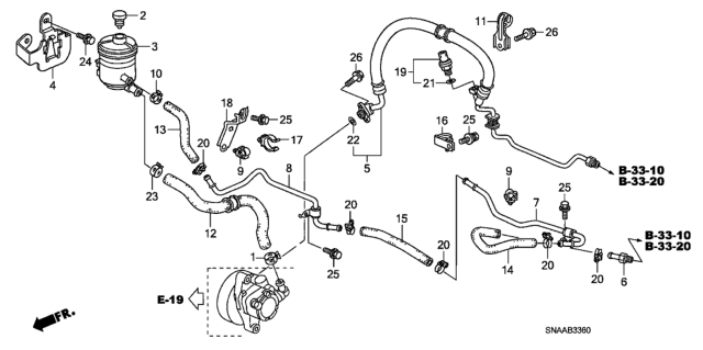 2009 Honda Civic Hose, Power Steering Feed Diagram for 53713-SNA-A05