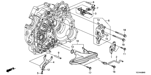 2018 Honda Pilot Strainer Assembly (Atf) Diagram for 25420-RV2-003