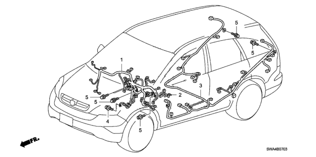 2009 Honda CR-V Wire Harness Diagram 4