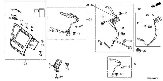 2015 Honda Civic Display, Audio Diagram for 39100-TR6-A62RM