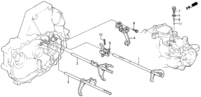 1993 Honda Prelude Fork, Gearshift (3-4) Diagram for 24210-P16-000