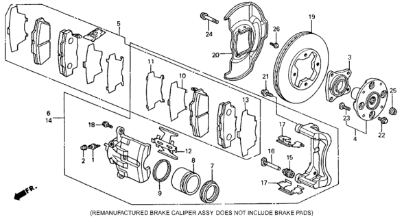 1990 Honda Accord Front Brake Diagram