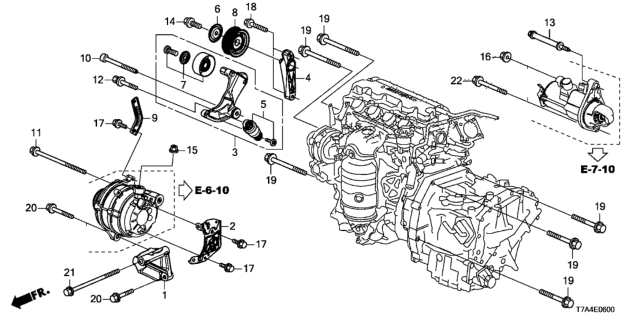 2021 Honda HR-V Tensioner, Auto Diagram for 31170-51B-H02