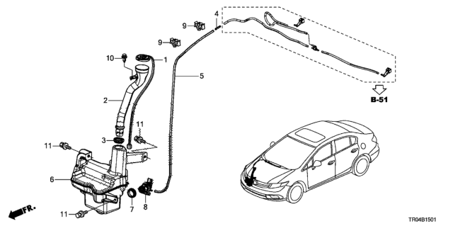 2012 Honda Civic Windshield Washer Diagram 2