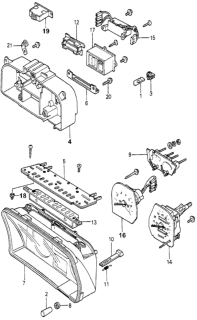 1980 Honda Accord Tachometer Assembly (Denso) Diagram for 37250-689-973