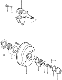 1981 Honda Accord Drum, Rear Brake Diagram for 42610-671-000