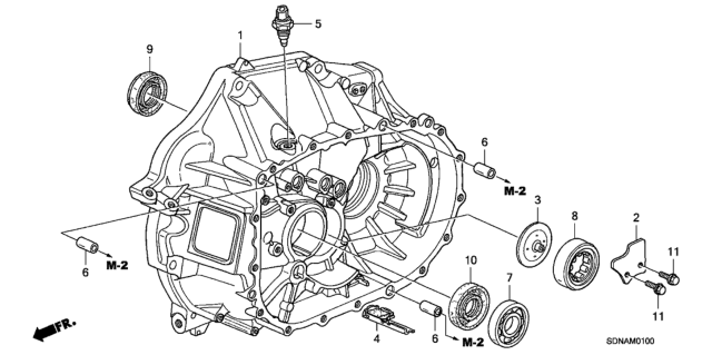 2007 Honda Accord Case, Clutch Diagram for 21000-RAP-305