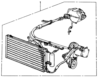 1981 Honda Civic Air Conditioner Diagram for A2500-140-95961