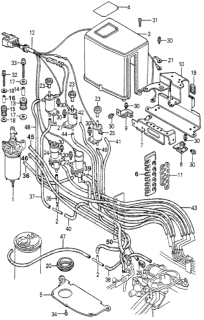 1981 Honda Accord HMT Control Box - Valve - Tubing Diagram