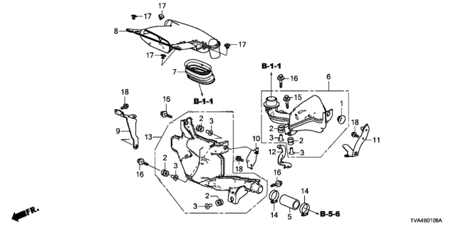 2021 Honda Accord Tube, Resonator Diagram for 17235-6A0-A01
