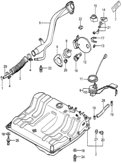 1980 Honda Prelude Fuel Tank Diagram