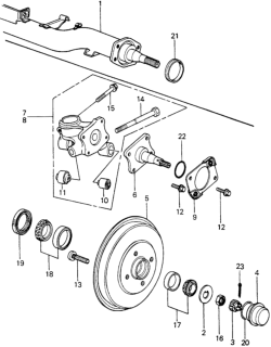1983 Honda Civic Drum, Rear Brake Diagram for 42610-SA3-010