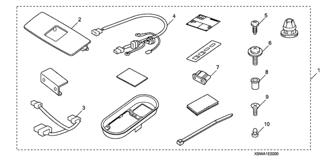 2010 Honda CR-V Hands Free Link Attachment Kit Diagram