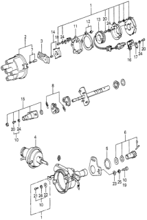 1979 Honda Accord Distributor Components Diagram