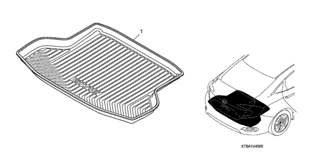 2016 Honda Civic Trunk Tray (Standard) Diagram