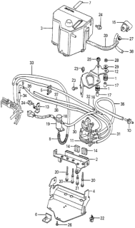 1982 Honda Prelude Clamp, Tube Diagram for 18725-PA6-660
