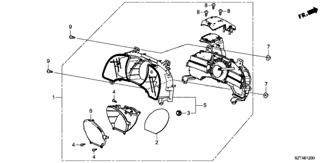 2012 Honda CR-Z Mirror, Half Diagram for 78110-SZT-J01