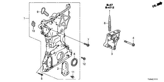 2021 Honda Accord Cover, Chain Case Diagram for 11412-RPY-G00