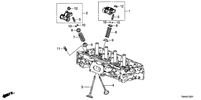 2016 Honda Civic Arm Assembly, Rocker Diagram for 14625-RPY-G00