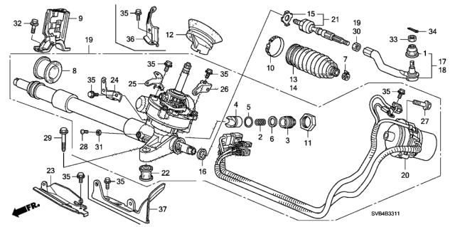 2011 Honda Civic P.S. Gear Box (EPS) Diagram