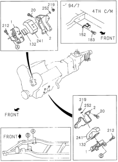 1997 Honda Passport Foot, L. Engine Diagram for 8-97106-558-1