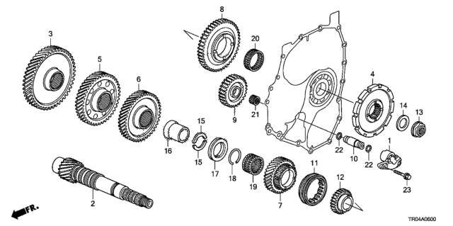 2012 Honda Civic Gear, Countershaft Fifth Diagram for 23491-RZ2-000