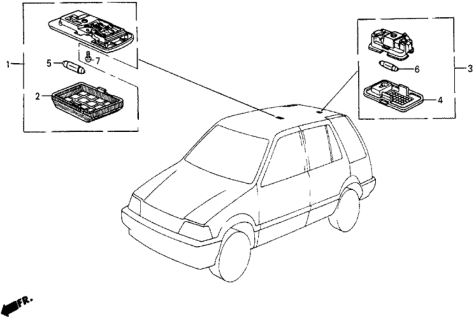 1986 Honda Civic Interior Light Diagram