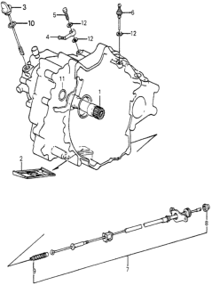 1984 Honda Accord AT Stator Shaft  - Speedometer Gear Diagram