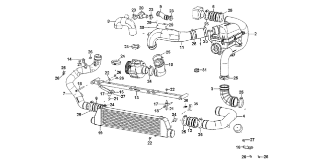2013 Honda CR-Z HPD- Intercooler - Ducting Diagram