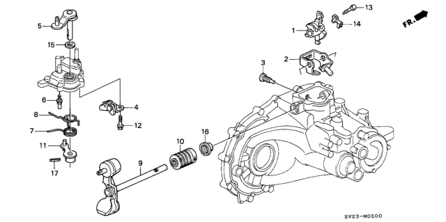 1995 Honda Accord Lever, Select Diagram for 24460-PX5-010