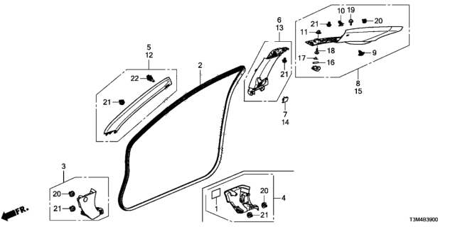 2017 Honda Accord Grommet, Screw (6MM) Diagram for 84134-T3L-A01