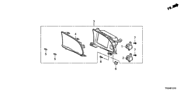 2014 Honda Civic Display Assy., Center (Tft)(Coo) Diagram for 78270-TT1-A01