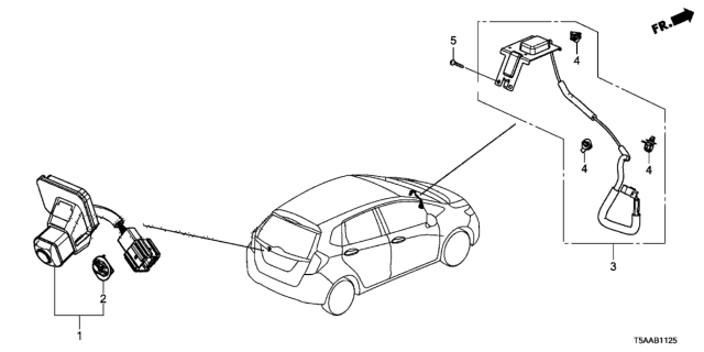 2020 Honda Fit Antenna Assembly, Gps Diagram for 39835-T5R-A01