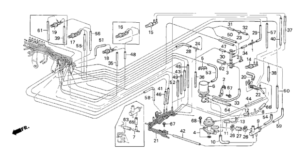 1986 Honda CRX Fuel Tubing Diagram 2